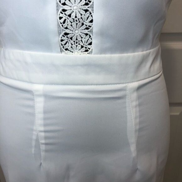 NWT Angel Biba white eyelet spaghetti strap dress - Picture 4 of 16